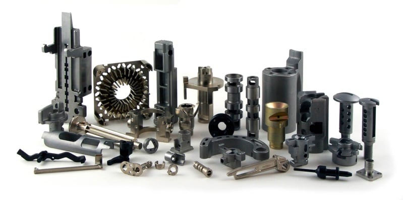 A wide range of different, highly complex metal part geometries that can be created with the metal injection molding process